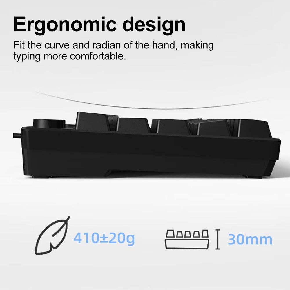 AULA Wired Gaming Keyboard, 64 Key Wired Backlit Mixed Light Effects Keyboard for Gaming Study Work, Multifunctional Portable Keyboard for Desktop Computer Notebook, Computer Peripherals