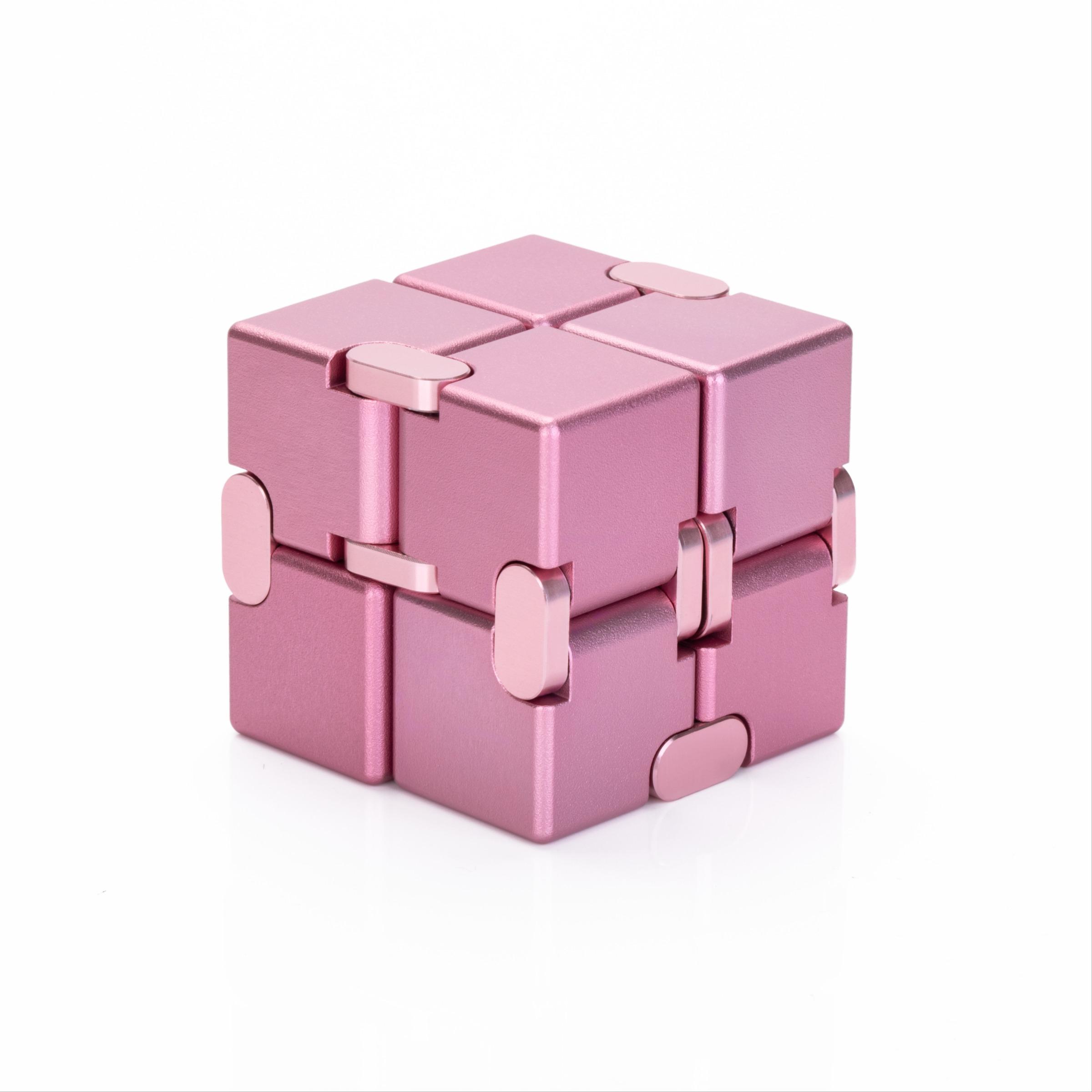 Aluminum Alloy Stress Relief Cube, Anti-Scratch Smooth Rotation, Unisex Finger Pressure Relief Toy, Office Desk Decor, Ideal Gift