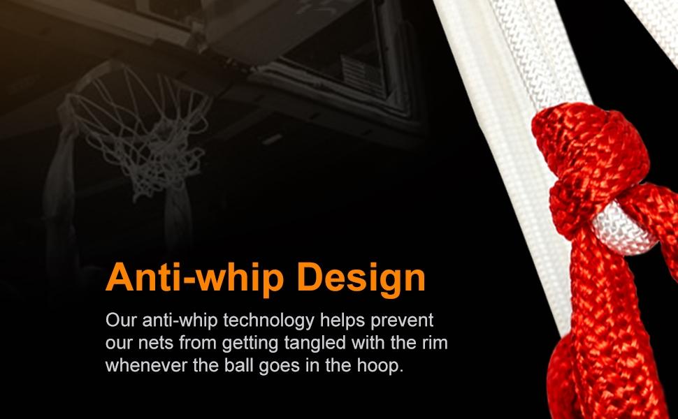 Durable Polyester Basketball Net with 12 Hooks, Robust Design for Secure Attachment, Ideal for Outdoor Sports Equipment