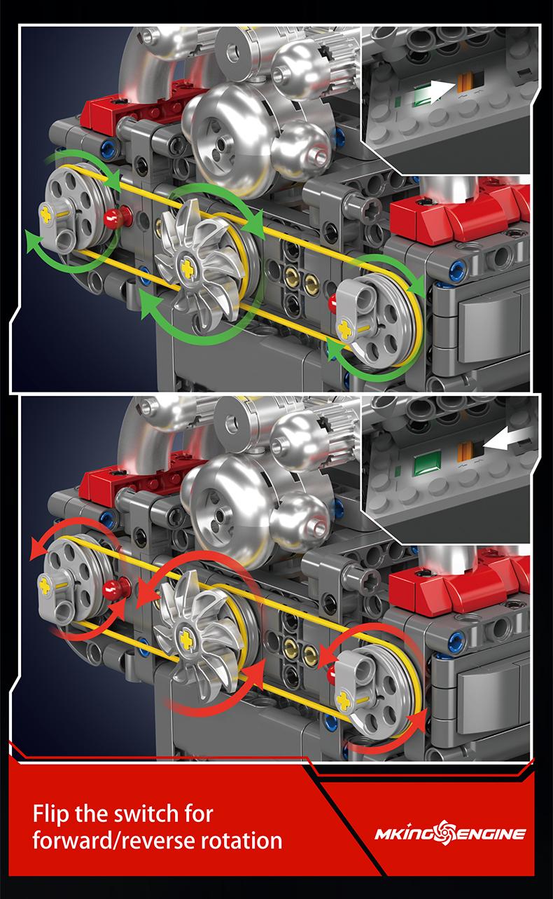 Mould King 10193 Boxer Engine Car Motor Drive Turbocharger Model ...