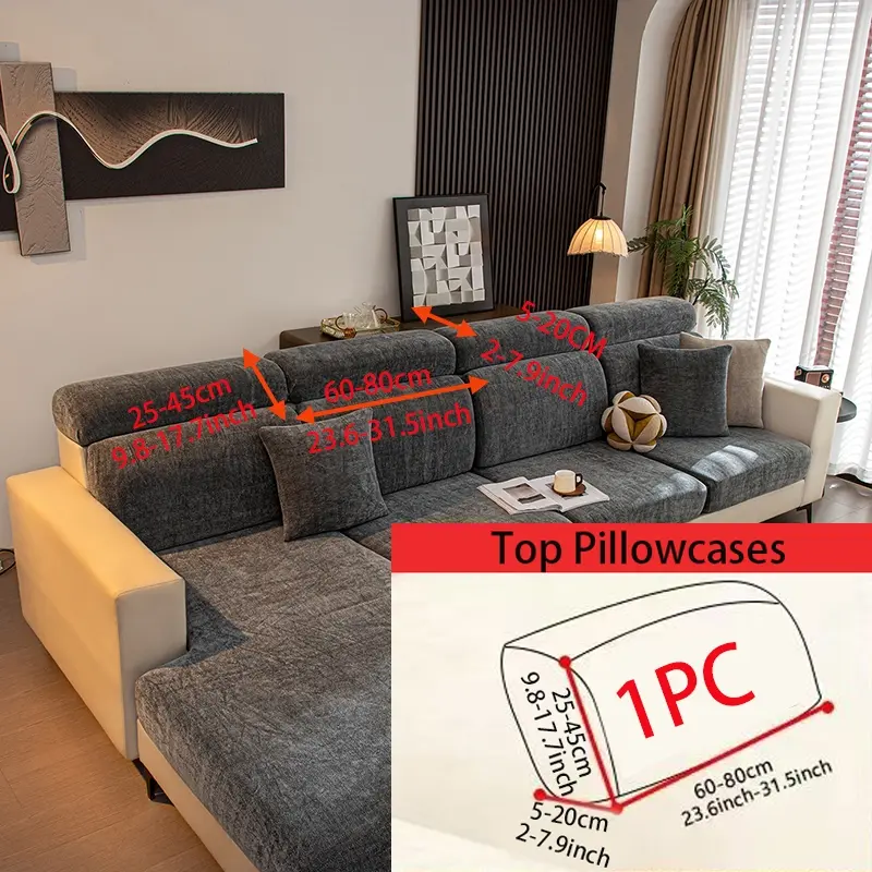 L-Shape Sofa Cushion Cover, Elastic Pet Scratch Proof Dustproof, Washable Sofa Seat Protector, Couch Sofa Protector, All Seasons Universal Fit