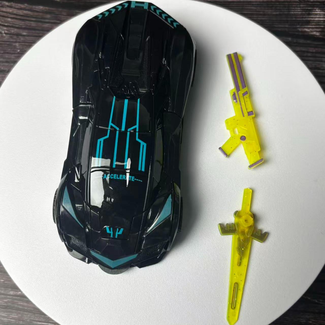 2-In-1 Fun Transforming Robot Police Car Toy, Inertia Collision Deformation, Parent-Child Interaction, Boys Girls Birthday Gift, Ages 3-6