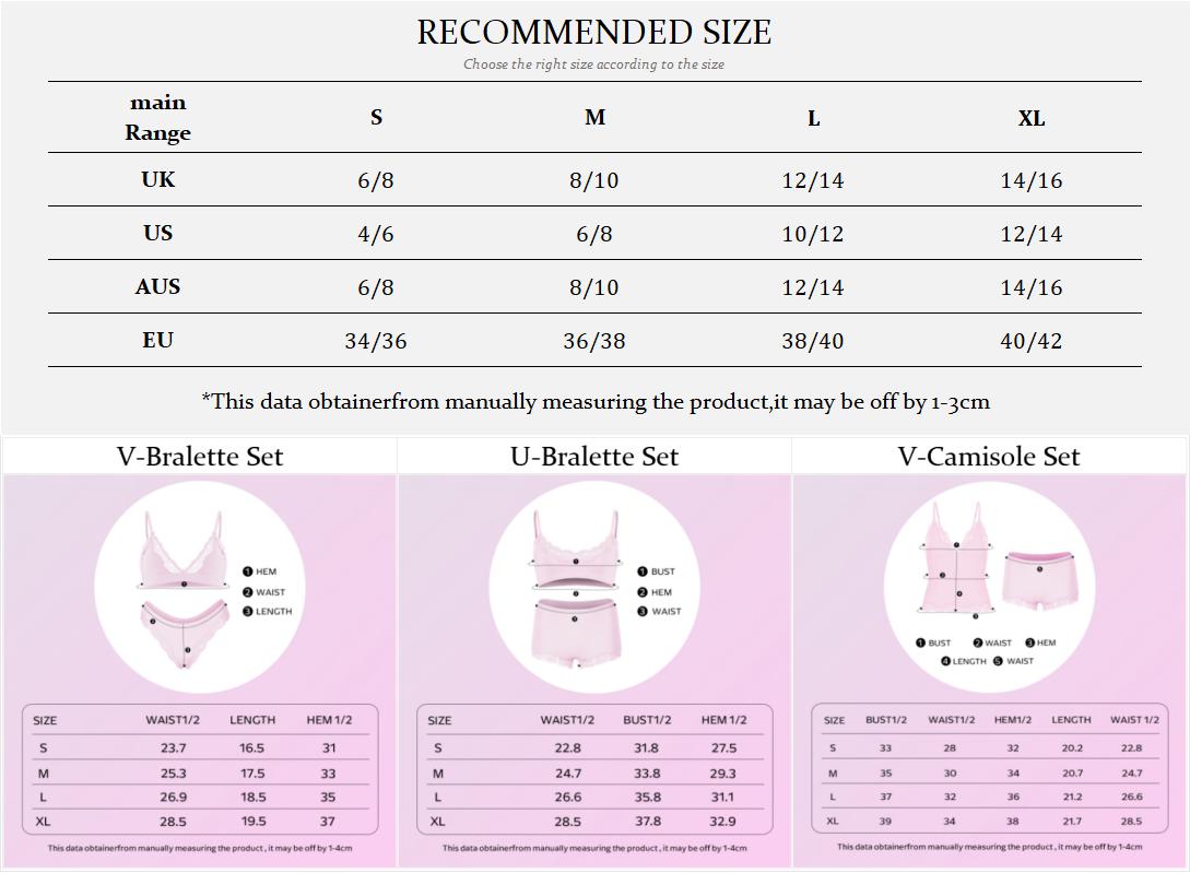 KatchMe Women's Soft Lace Series Spaghetti Strap Lace Trim Wirefree Breathable Bralette & Panties Set, Lightweight Underwear Set, Basic Daily Wear KatchMe Women's Soft Lace Series Spaghetti Strap Lace Trim Wirefree Breathable Bralette & Panties Set, Lightweight Underwear Set, Basic Daily Wear