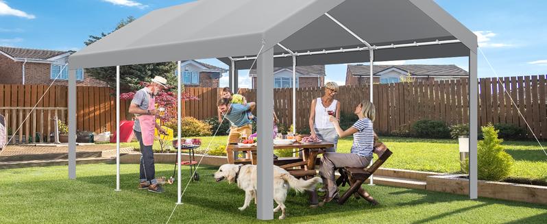 COBIZI 10x20 Heavy Duty Carport Car Canopy, Car Canopy for Truck, Boat, SUV with All-Season Tarp