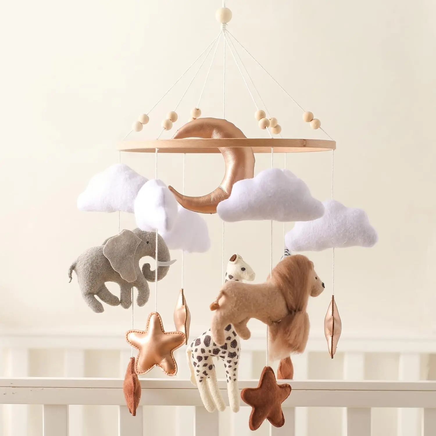 Boho Baby Mobile for Crib and Bassinet, Gender Neutral Nursery Decor Hanging for Boys Girls, Perfect Infant Bedroom Baby Gift(Gift)