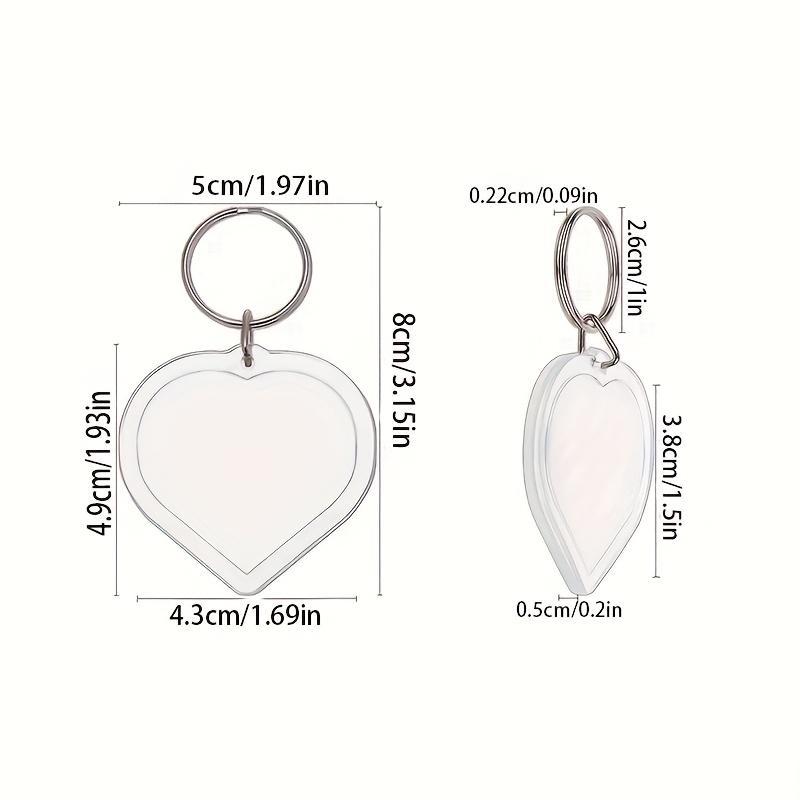 Acrylic Heart Keychain Set, Personalized Image, Perfect Gift for Valentine's Day, Birthday, Anniversary, Durable Material, Unique Accessory