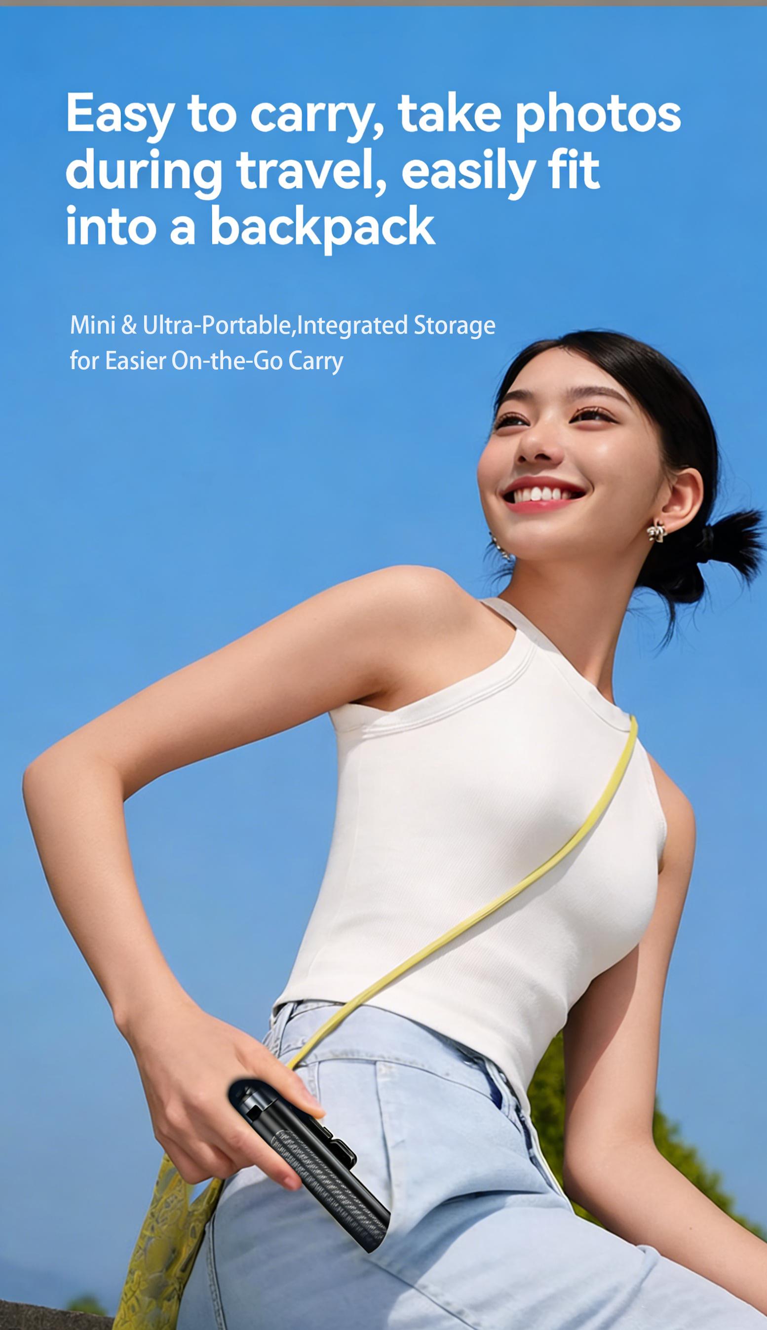 70.86" telescopic Selfie Stick Tripod, 3-Axis Anti-Shake with Bluetooth Remote, Compatible with iPhone/Android/Camera for Vlog/Live Stream