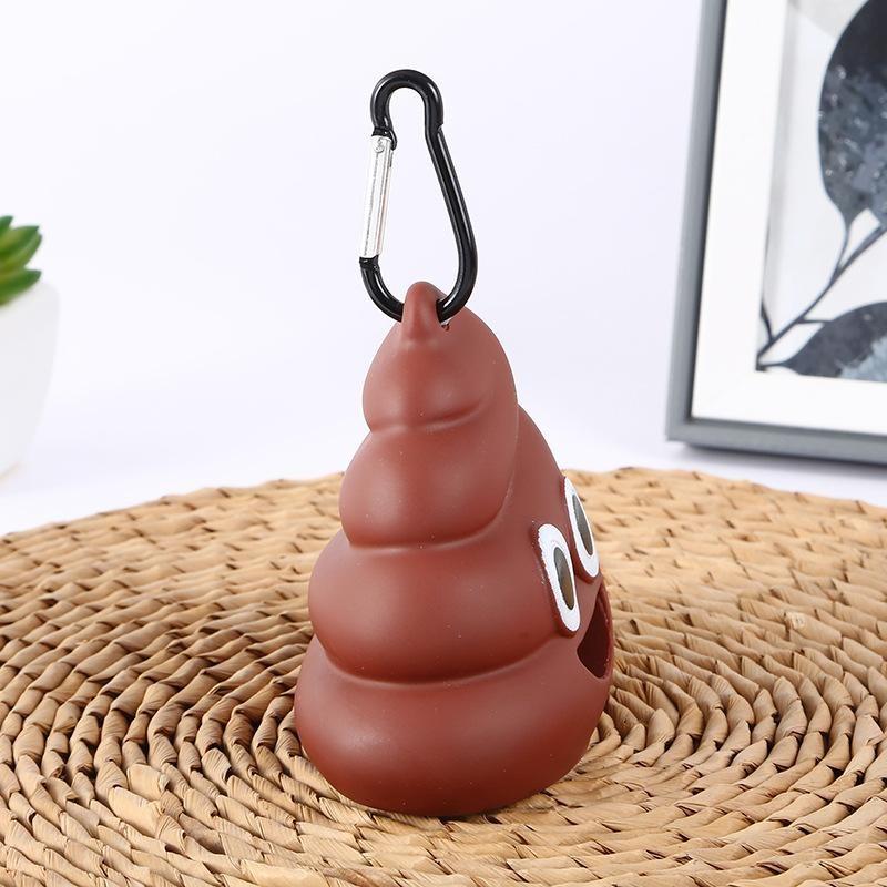 High-Quality Silicone Dog Poop Bag Dispenser, Portable Pet Waste Carrier, Outdoor Cleaning, Cute Practical Dog Poo Bag Holder