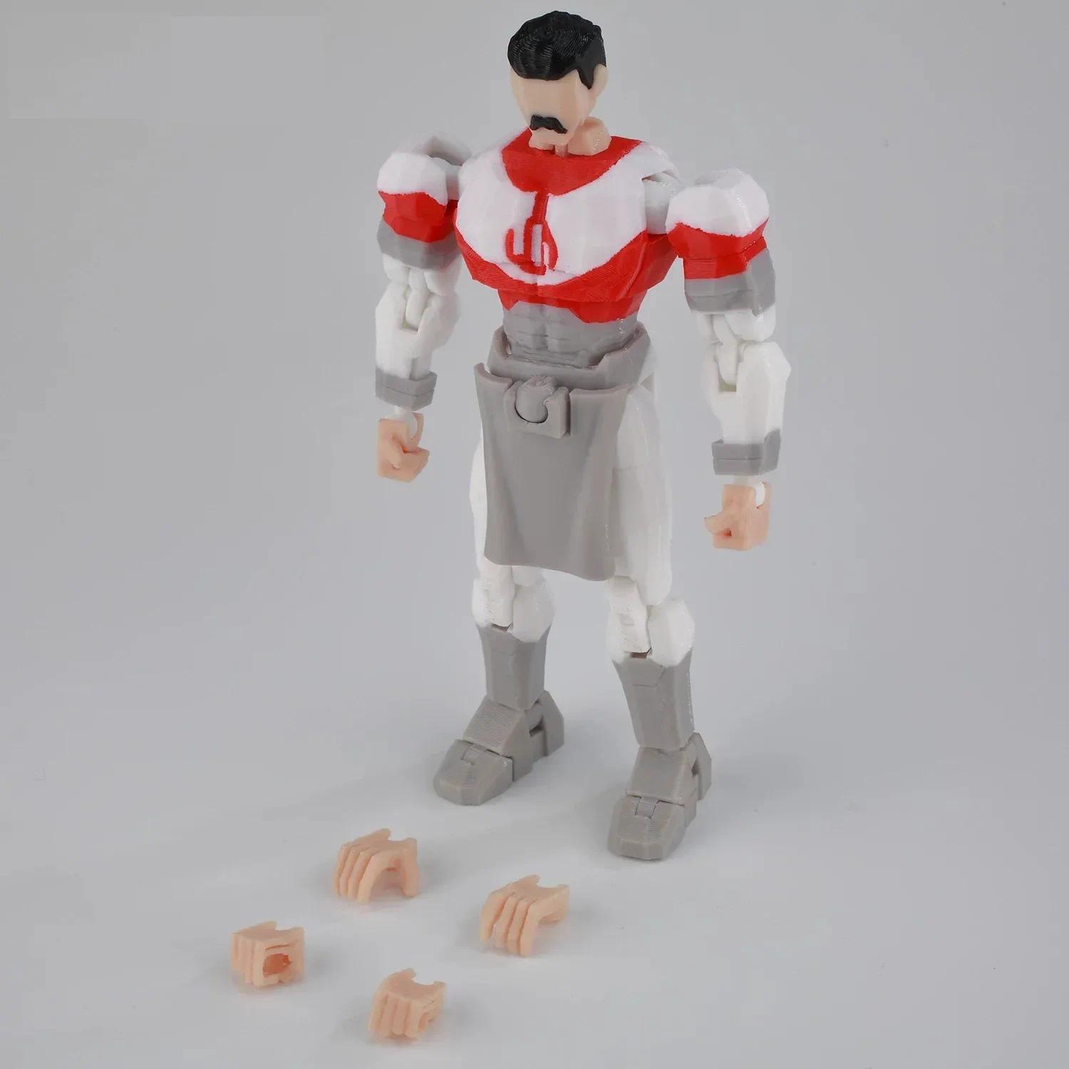 3D Printed Lucky13 Invincibles Tech Jacker Movable Soldier Multijoint Movable T13 Figurines Assembly Mecha Toy Holiday Gift