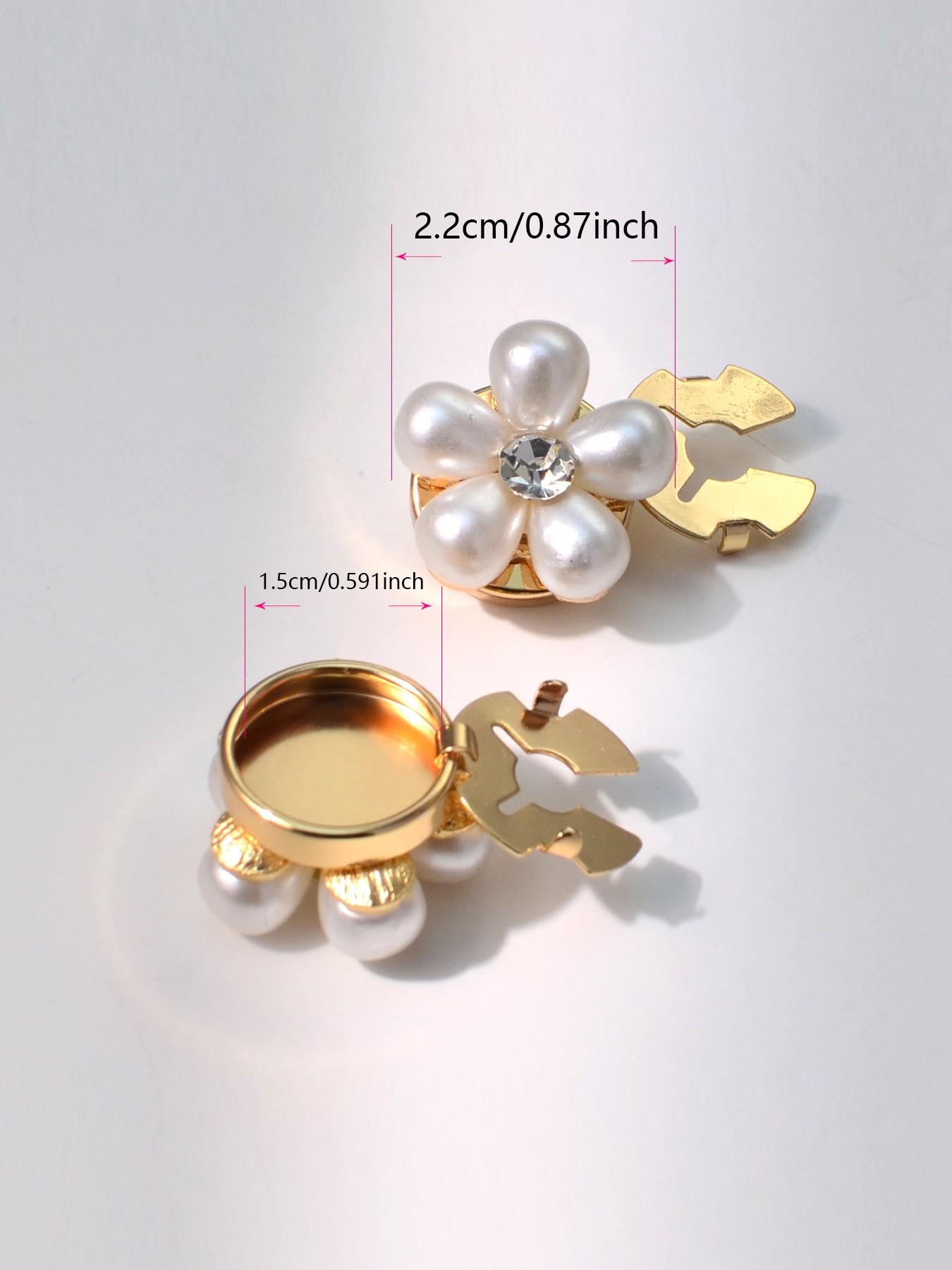 Elegant Style Pearl Shirt Button Covers for Women, Luxury Fashion Accessories, Decorative Button Sets, Turtle Shape Design, Perfect for Blouses