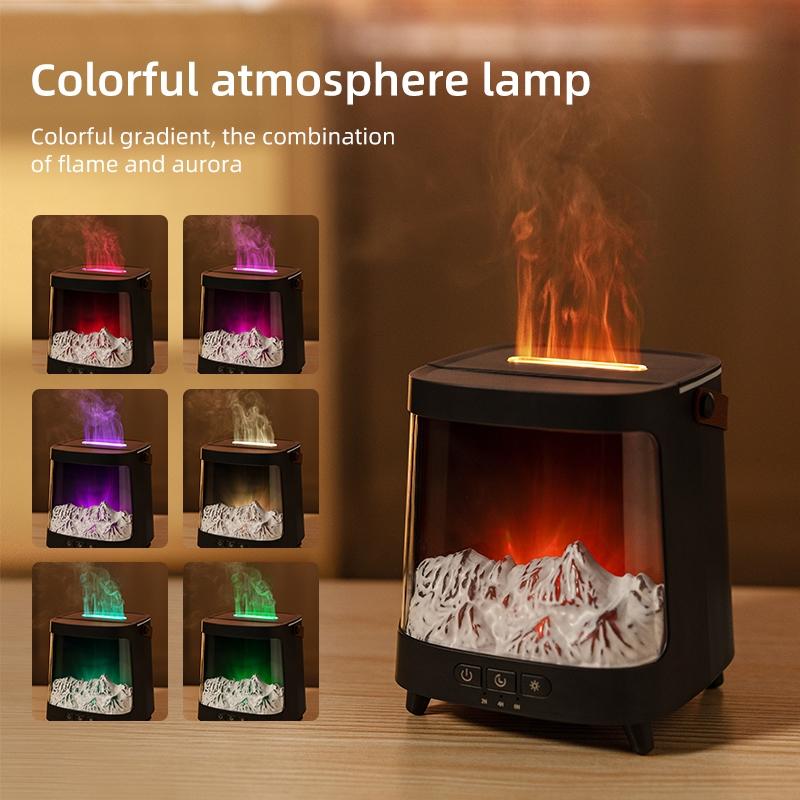 1 piece Aurora Aromatherapy Diffuser, Essential Oil Fragrance Humidifier with Remote Control, 7 Colors LED Light and 2 Atomization Modes, Timer, Suitable for Home, Living Room, Bedroom, Holiday Decoration, Winter Christmas Gift