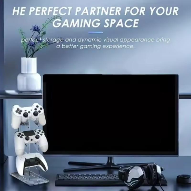 Game Controller Holder, Desktop Storage Rack with Headphone Slot, Ideal for Ps4/ps5/ps3 Controllers, Perfect Gift for Gamers