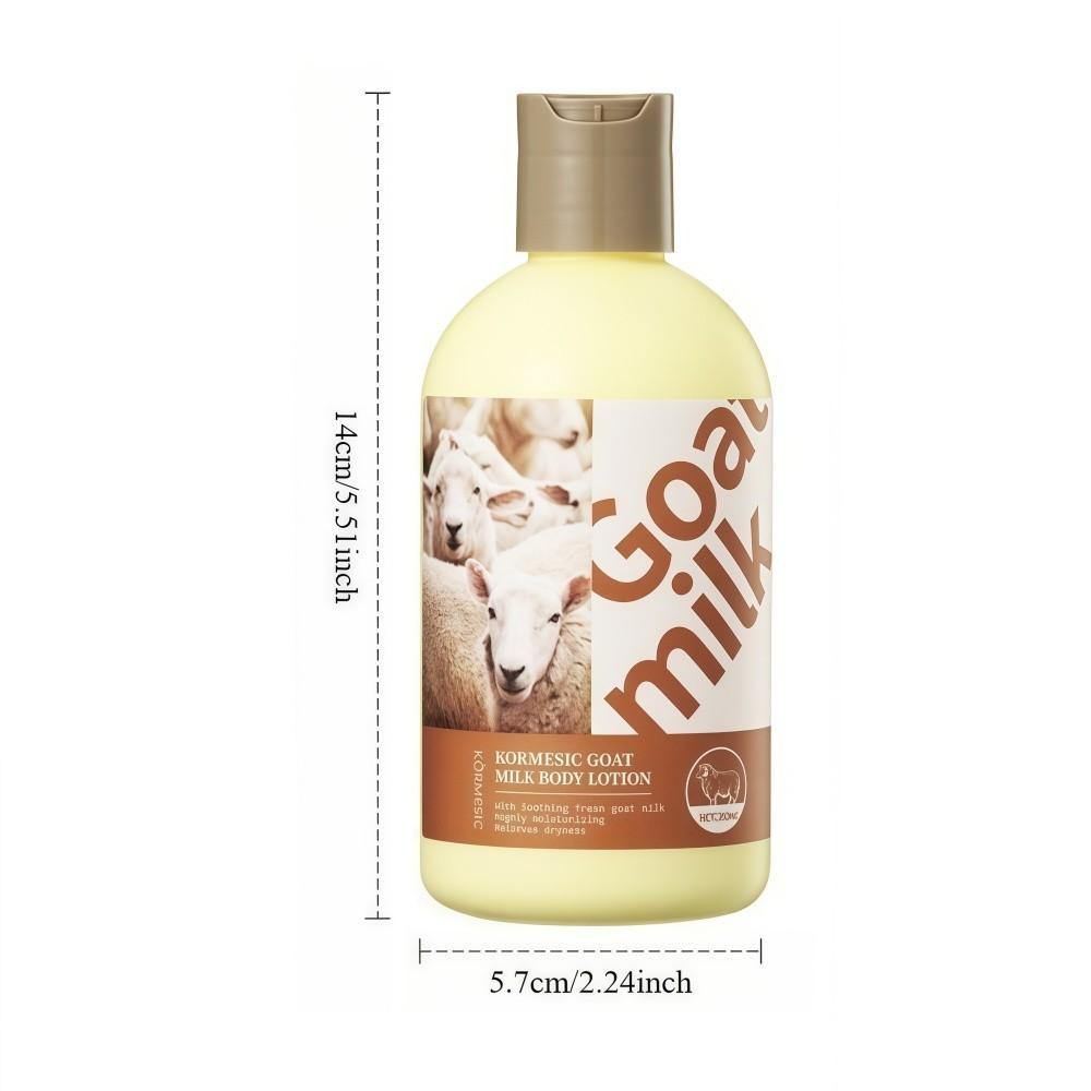 Goat Milk Body Wash & Body Lotion 250ml Set,Moisturizing for Dry Skin,Gentle Cleansing,Long-Lasting Hydration,Soft Smooth Glowing Skin,Daily Skin Care,Nourishing Repair,Non-Greasy,Refresh & Brighten Skin