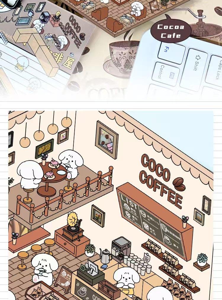 3D DIY Miniature Sticker Kit: 4 Enchanting Scenes (Pink Cottage, Penguin Ice Cream & More) + Free Tweezers | ASMR Crafting, Phone Case Decor, Creative Adult Home Gift