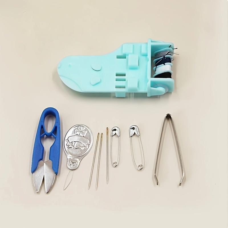 1pc Double-layer Storage Sewing Box Set, Mini Portable Sewing Kit Box, Home Dorm DIY Sewing Mending Tools, Small Sewing Kit, Travel Emergency Mending Clothes Tools Set Art & Craft Supplies Sewing Supplies Crafts