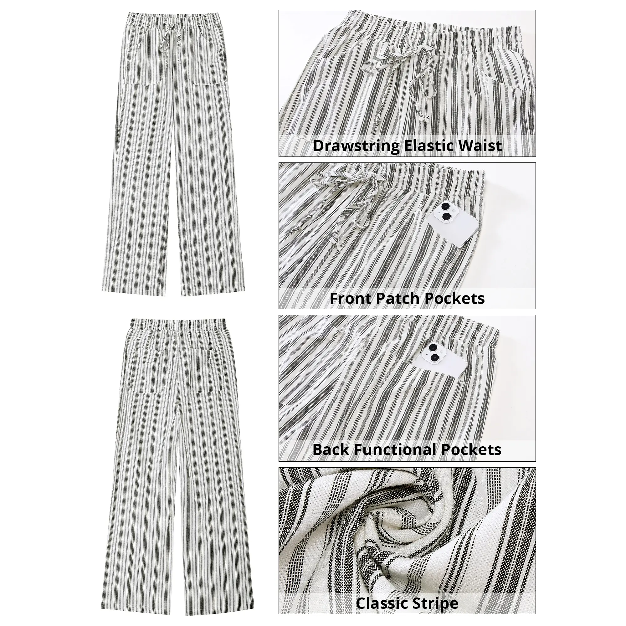 Cream White Stripe