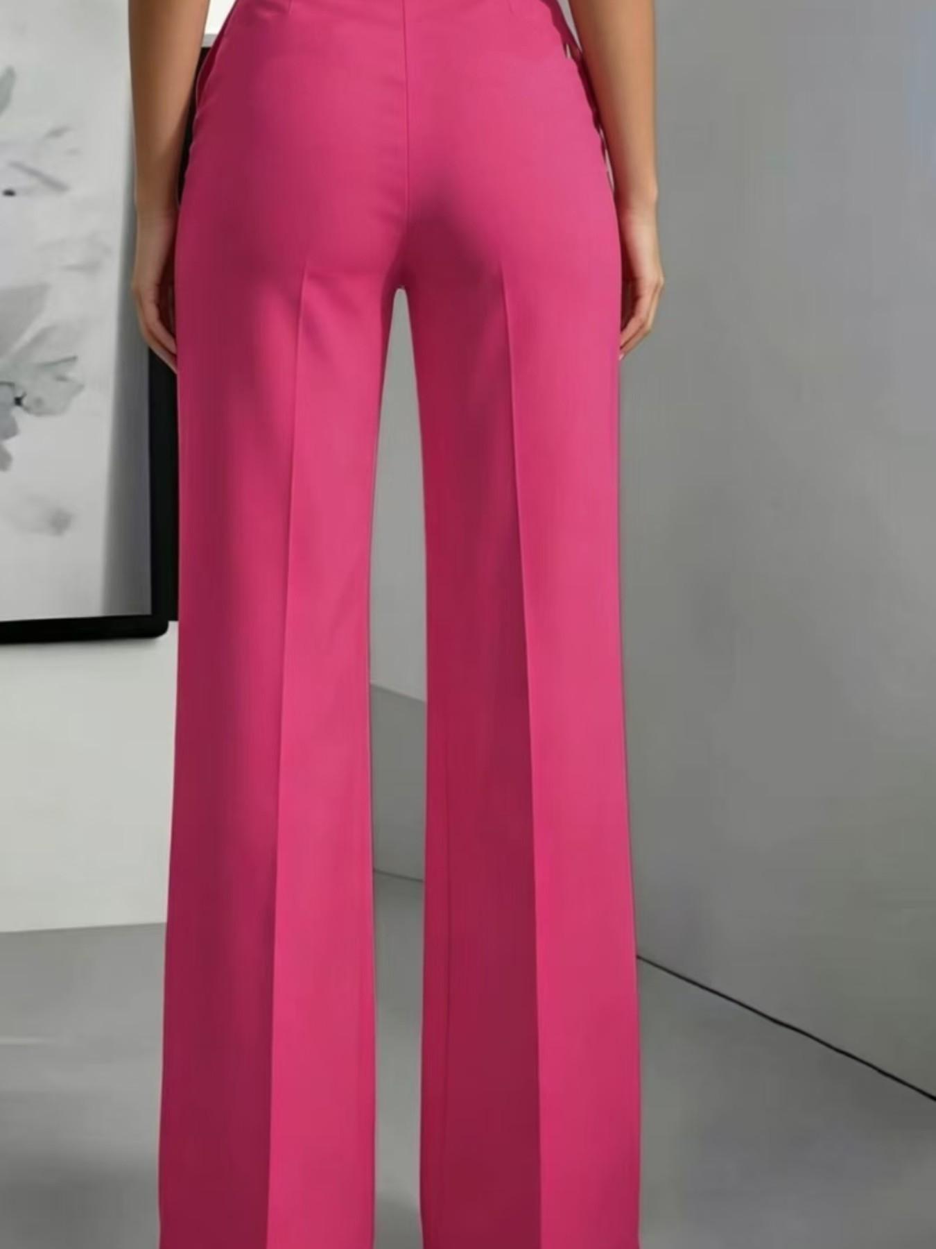 Women's New High Waist Drape Straight Leg Simple Suit Pants, Womenswear Elegant Business Casual Wear, Comfortable and Stylish Aesthetic Design
