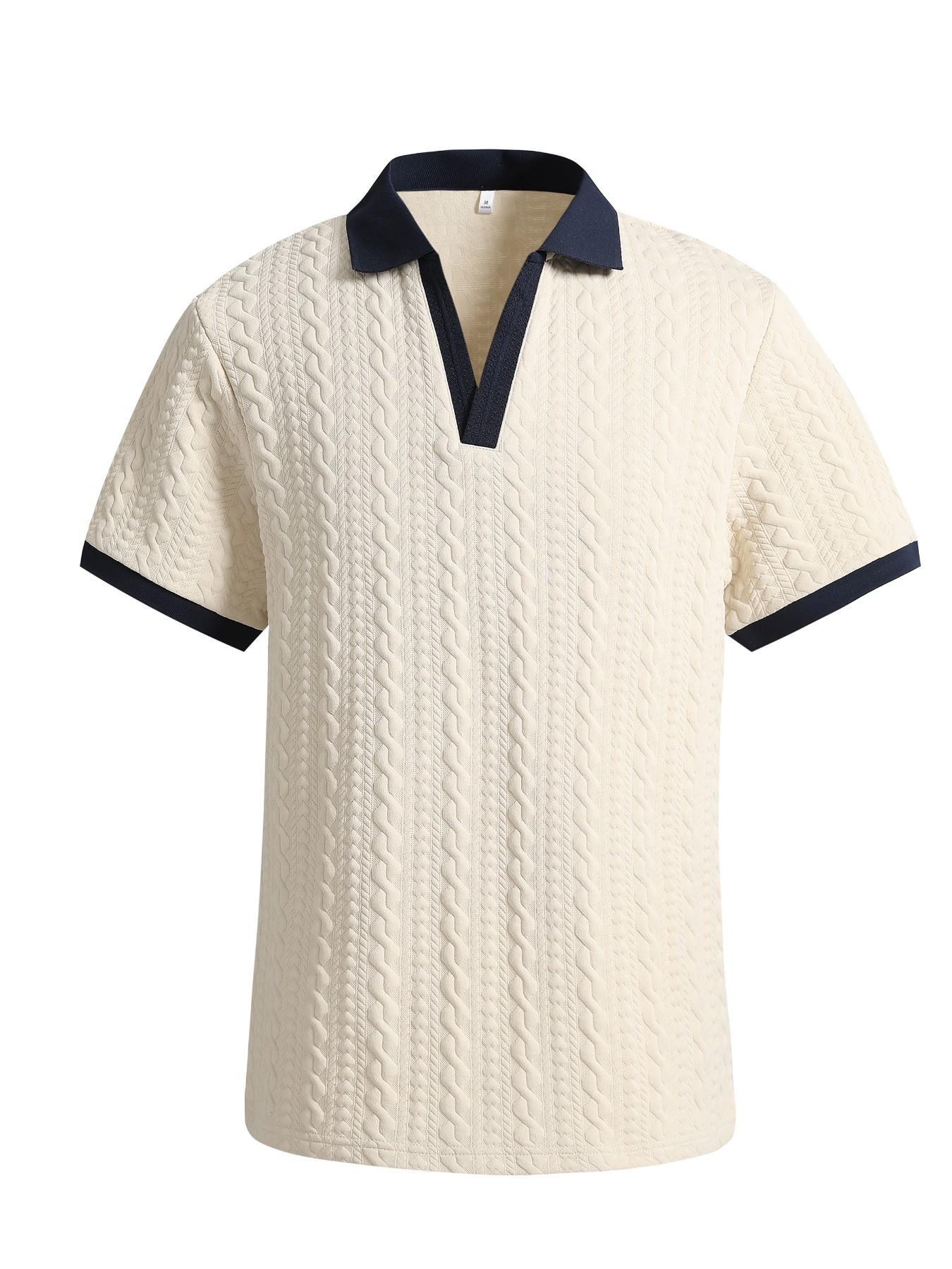 Men's Simple Versatile Pullover Sweater, Comfortable Knit Shirt Collar Design, Casual Fit for Daily Wear & Office Use