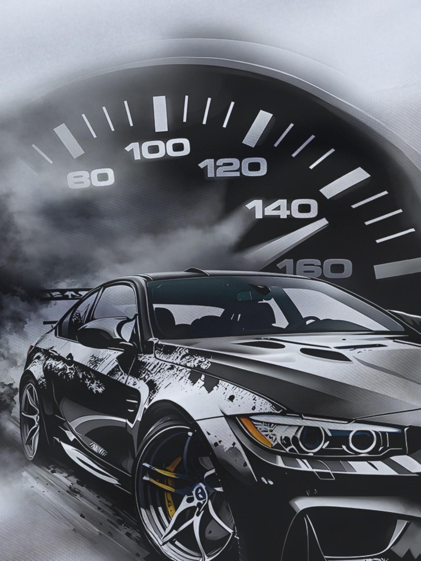 Men's Short Sleeve T-Shirt, Summer New Loose Fit, Racing Print, Street Fashion, Breathable Quick-Dry, Casual Wear, Youth Trendy Style