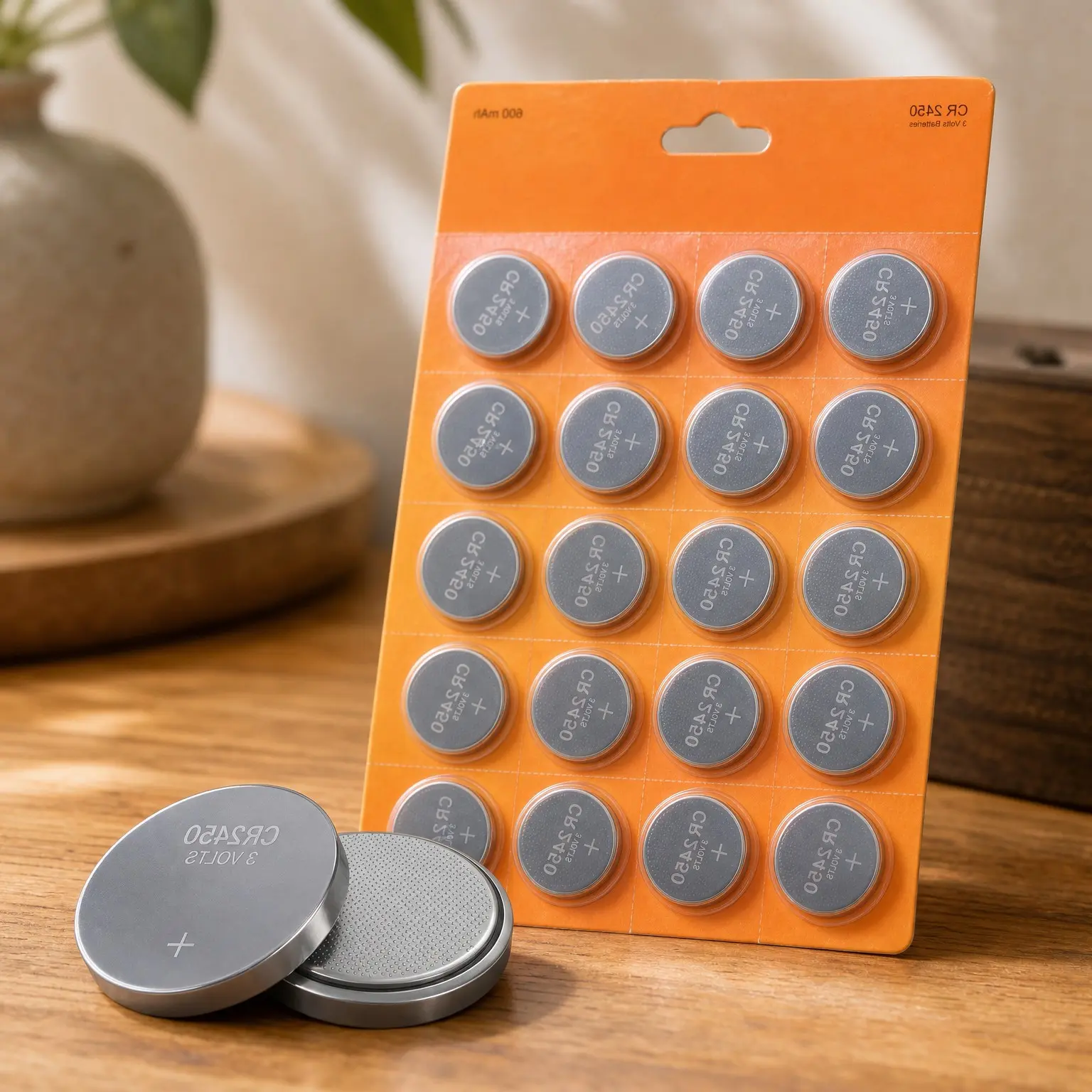 CR2450 3V Lithium Coin Cell Button Battery 20 Pack - Long Lasting Power, Replaces DL2450, ECR2450 & 2450 Coin Cells for Key Fobs, Remotes, Candles, Meat Thermometers & More.Gift