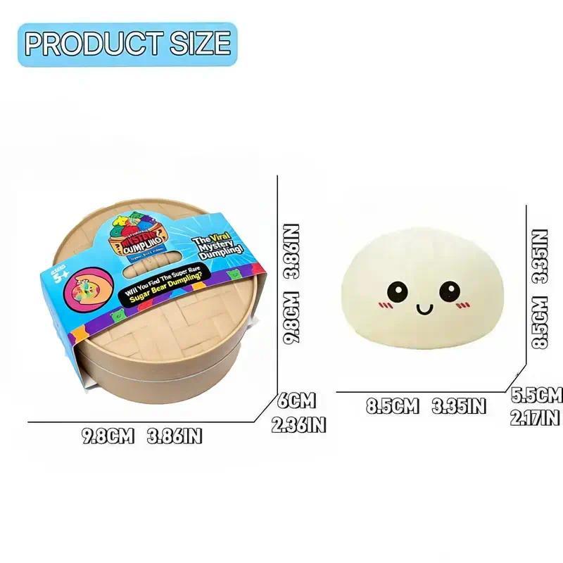 Glitter Series Expressive Big Dumpling Squishy - Blind Box, Mysecret Bun Fidget Toy, Soft TPR Material, Stress Relief, Unboxing Surprise,  Rare squishy Random Style per Pack. Perfect for graduation, great for students to exchange gifts.