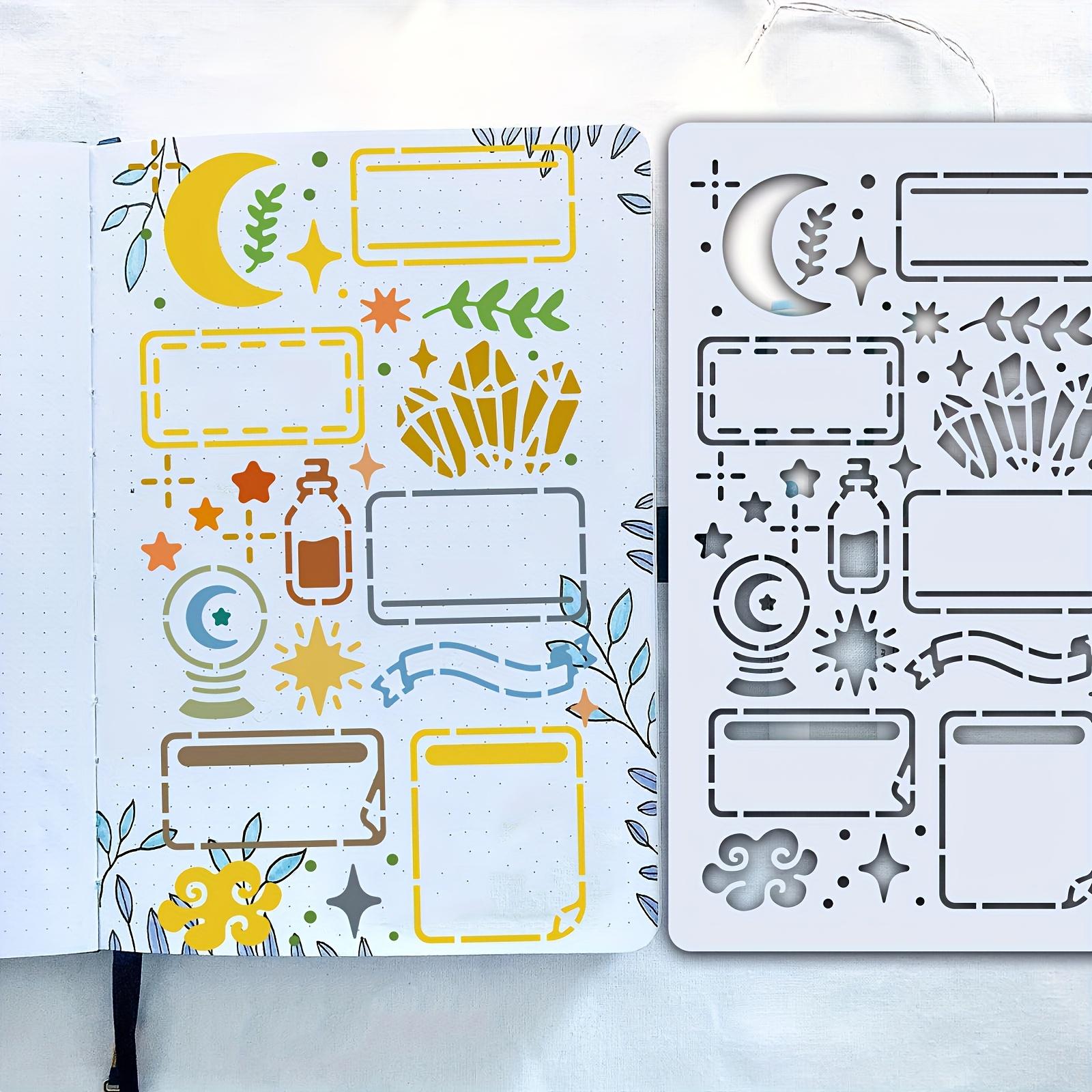 15 Pcs Reusable Plastic Templates for Journals, Planners, Scrapbooks, Includes Lists, Flowcharts, Creative Designs, Perfect for DIY Projects