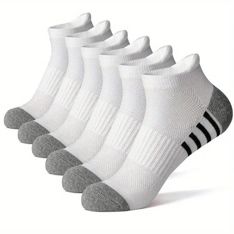 Large size men's short socks mesh breathable ear-lifting sports socks wholesale spring and summer black and white short cotton socks