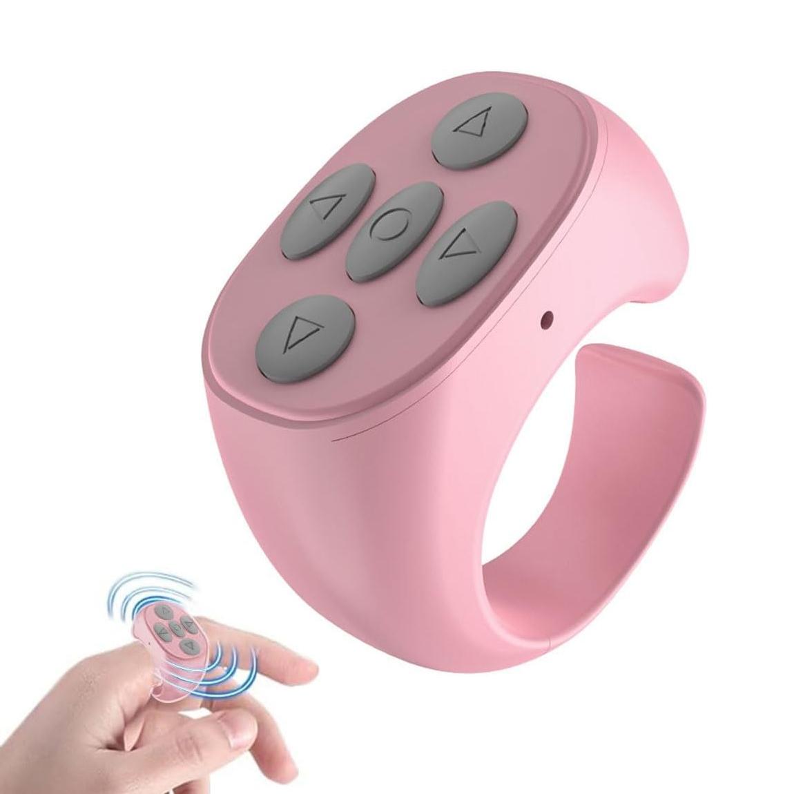 Bluetooth-compatible Remote Control for Phone with Charging Case, Selfie Ring Controller, Photo Capture, Page Turn Function, Mobile Accessories