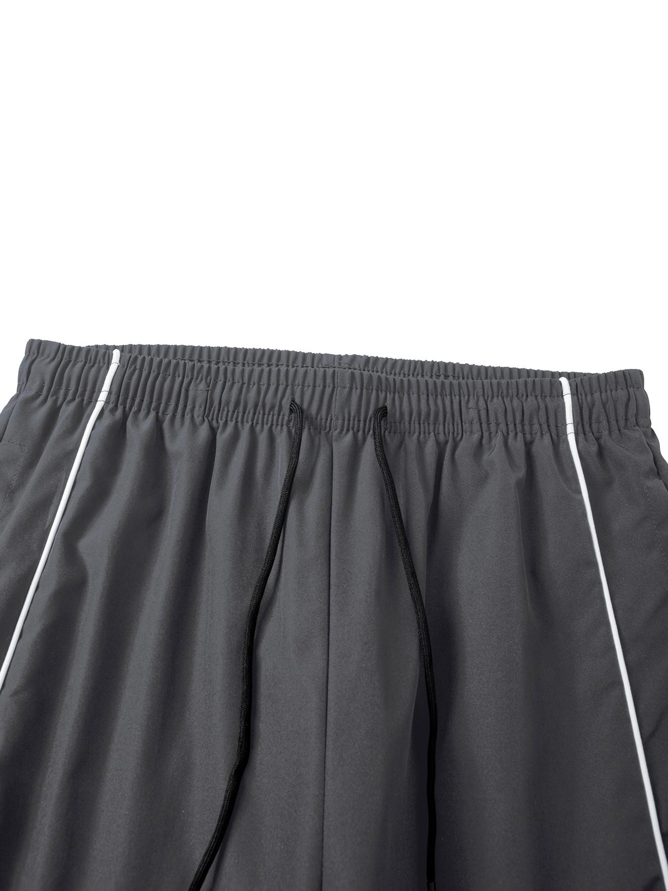 Men's Baggy Y2K Streetwear Side Stripe Joggers Soccer Graphic Track Pants with Adjustable Toggle Hem for Running Training Outdoor Football Sport Trousers