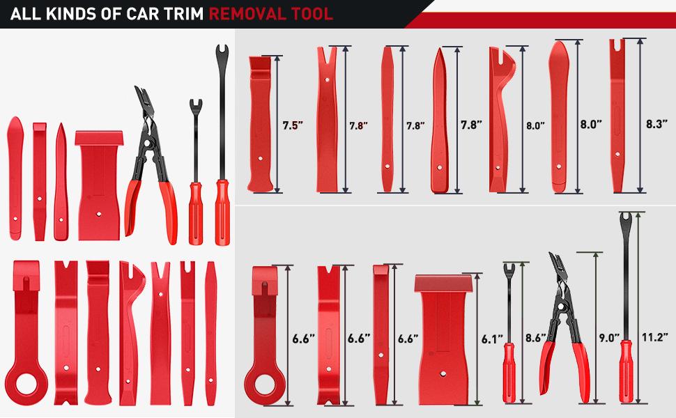 Nilight Trim Removal Tool 88Pcs, Auto Push Pin Bumper Retainer Clip Set Fastener Terminal Remover Tool Adhesive Cable Clips Kit Car Panel Radio Removal Auto Clip Pliers Automotive Toolkit dealsforyoudays