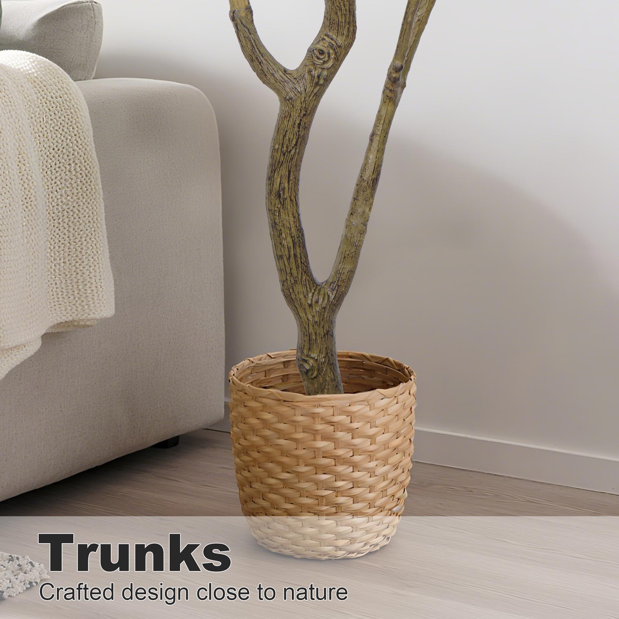 5.25/6/7Ft Elegant Artificial Olive Tree3 Branches With Thick Leaves And Fruits Faux Plant For Home Office Corner Sofa Decor Attractive New Home Gift 5.25/6/7Ft Elegant Artificial Olive Tree3 Branches With Thick Leaves And Fruits Faux Plant For Home Office Corner Sofa Decor Attractive New Home Gift