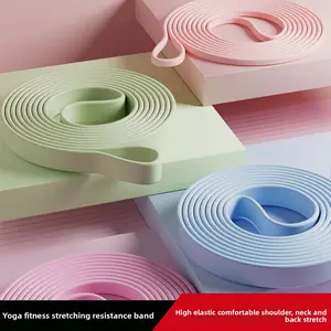Silicone Fitness Stretch Band Ladies Yoga Resistance Strength Training Stretching Tensile Band Pull-Up Assisted Household