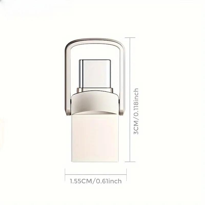 Dual Interface High-Speed Mini USB 2.0 Flash Drive, USB Flash Drives, 128GB/100GB/64GB/32GB Options, Portable for Computer, Mac, Smartphone, Tablet, Type-C/USB Portable Pen Drive, New MacBook, High-Speed USB Memory Stick Without Battery