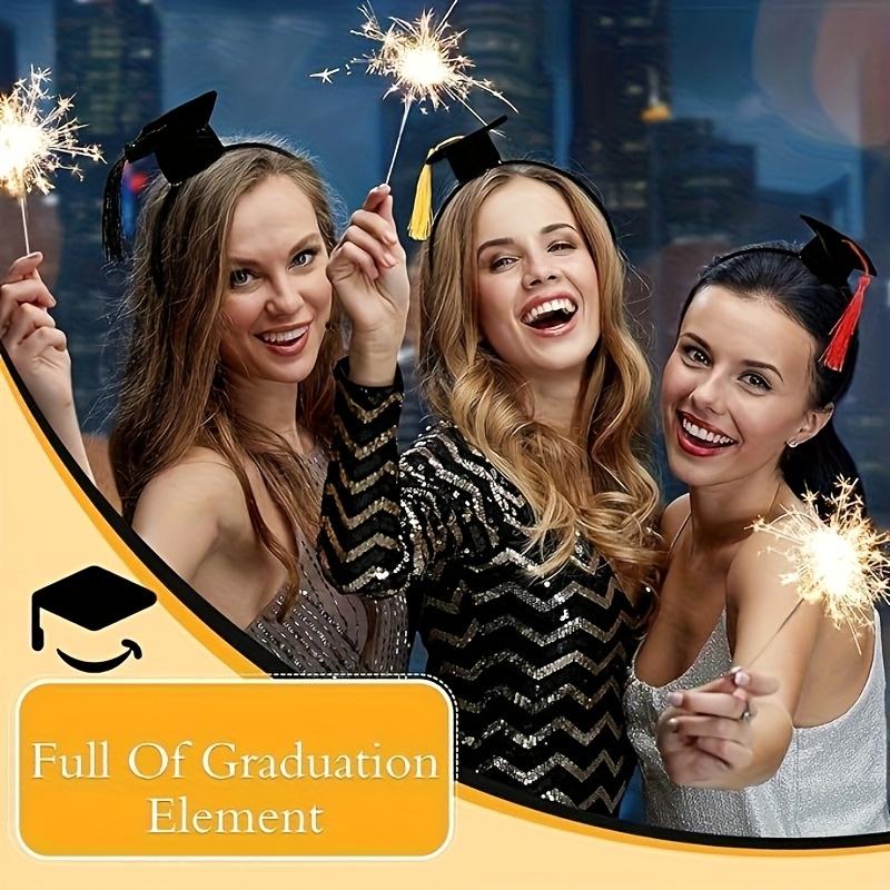 10Pcs Graduation Cap Headband, Mini Doctoral Hat Hair Clip, Graduation Decor & Photo Props, Fashion Hair Accessories for All Seasons, Perfect for Dress Up & Gift Giving