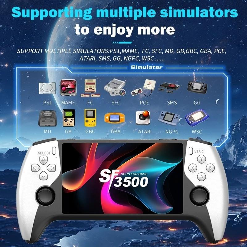 2026 New Sf3500 Handheld Game Console, Rechargeable Portable Gaming Device, Long-Lasting Battery, Ergonomic Design, Perfect Birthday Gift