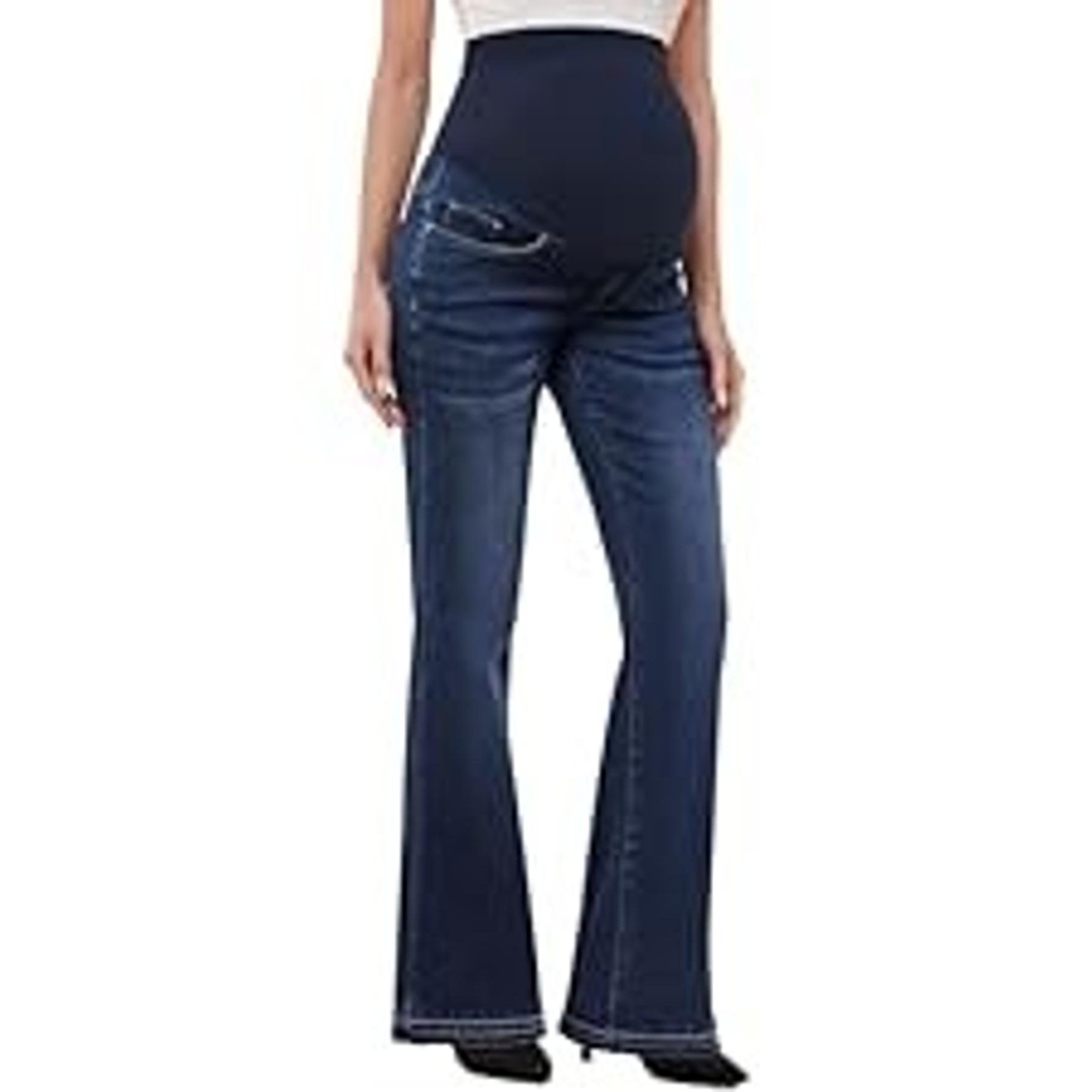 Women's Over-The-Belly Maternity Cargo Scrub Pants, 4-Pocket Pregnancy Clothing, Over Belly