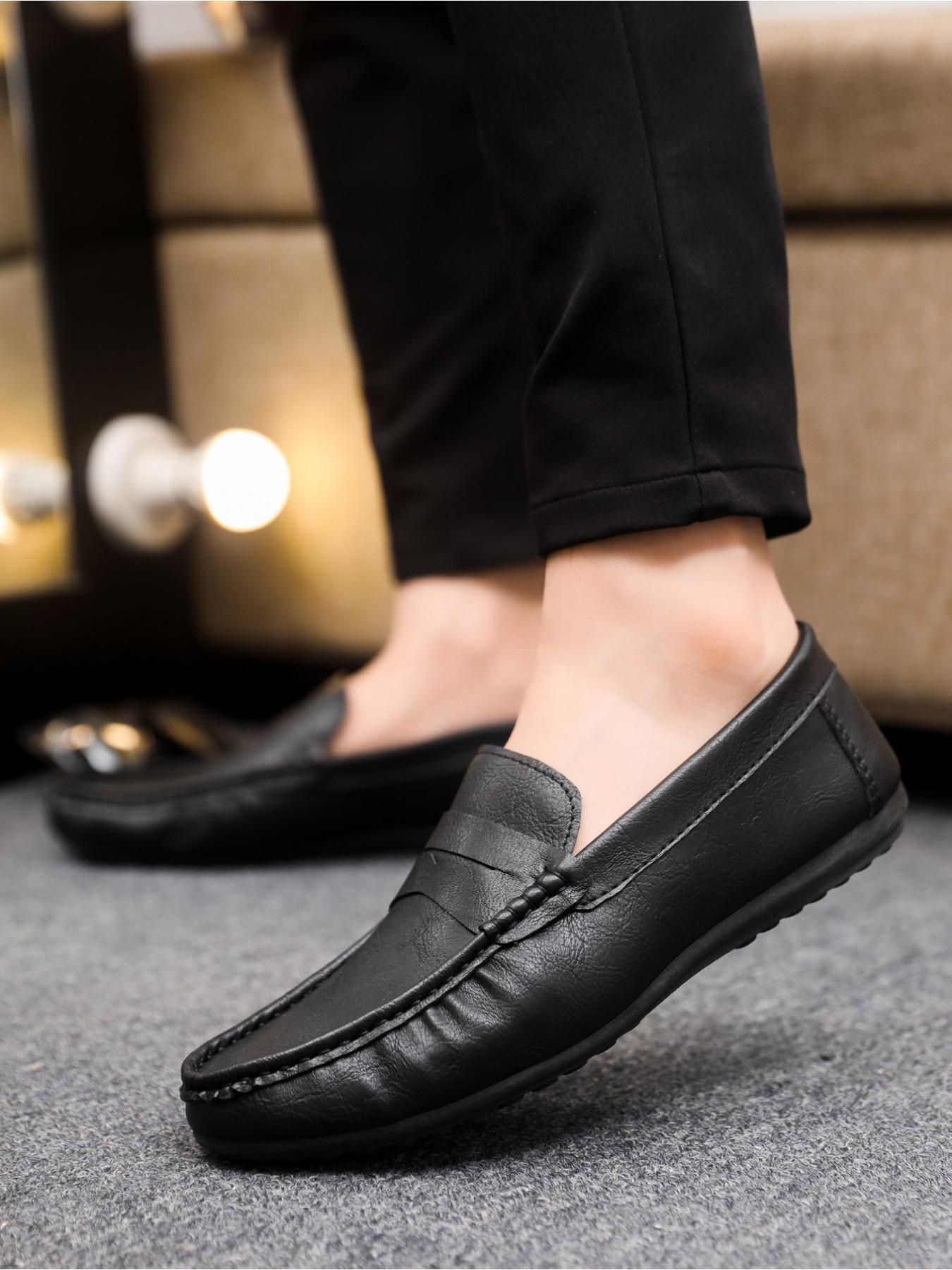 2026 New Spring and Summer Collection for Men, British Style Soft Leather Penny Loafers, Wear-resistant and Non-slip, Ideal for Commute, Driving and Daily Wear, Slip-on Lazy Loafers