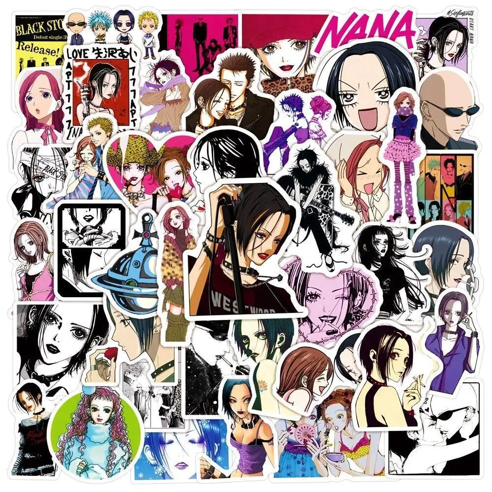 2026 New hot item 50PCS Anime NANA Stickers Cool Graffiti Decals DIY Decoration Mobile Phone Case Waterproof Notebook Skateboard Toy Gift Sticker