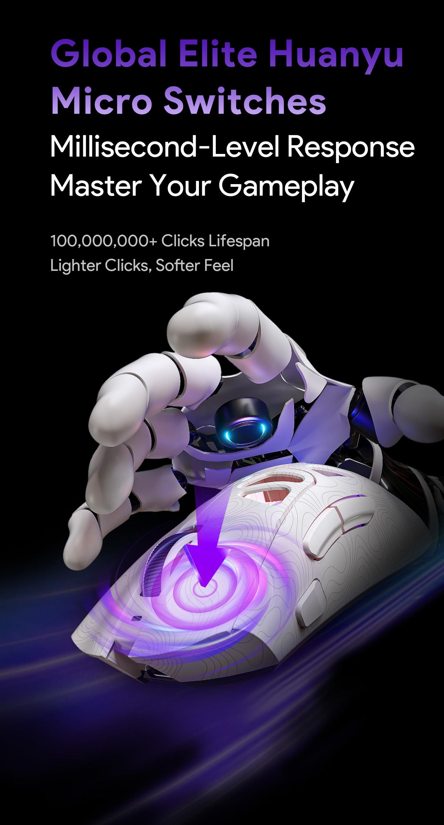 FURYCUBE G11 Tri-Mode Gaming Mouse 2.4G Bluetooth Wired Rechargeable RGB Lighting Optical Sensor for Gaming & Office Accessories