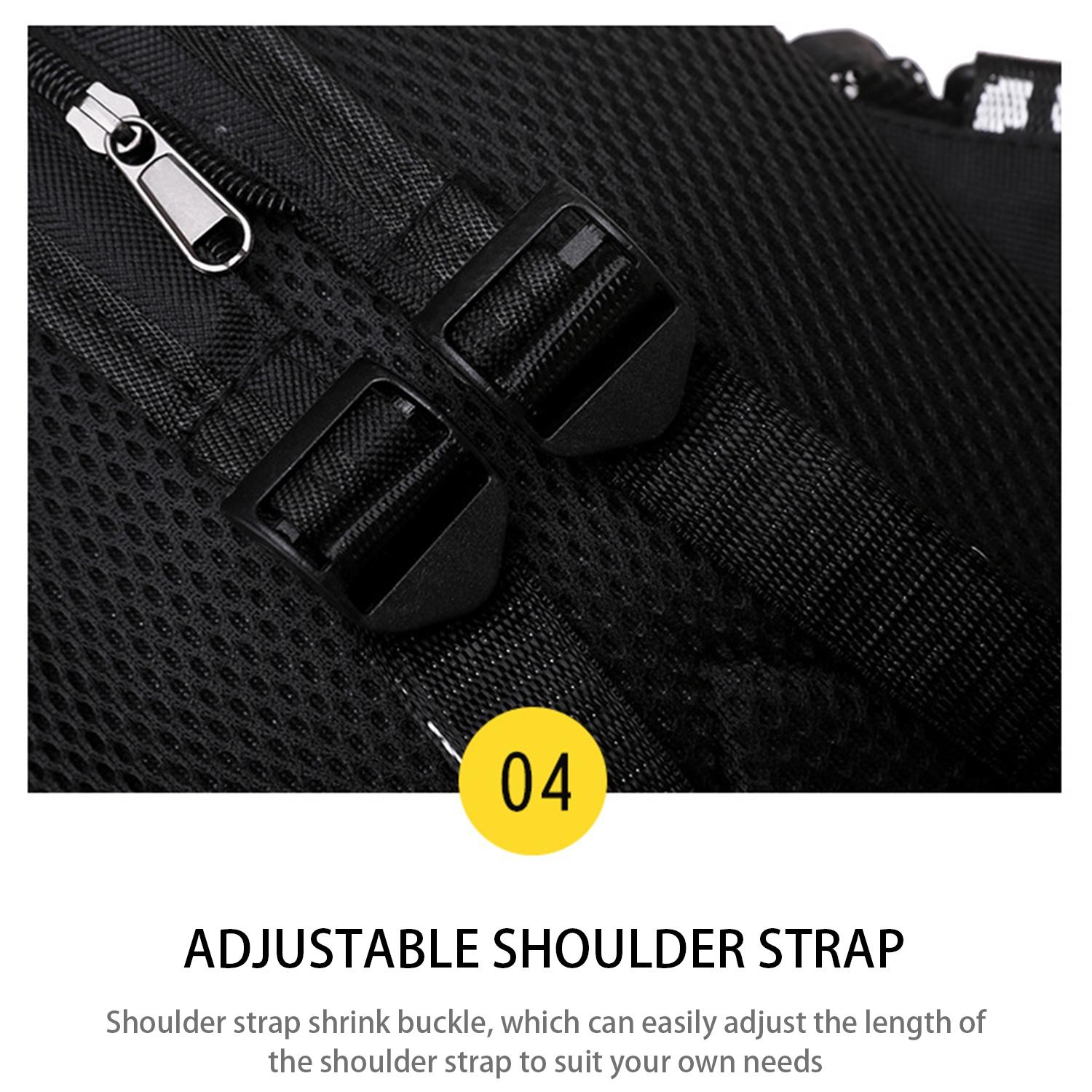 Rock Skull Pattern Multifunctional Crossbody Bag, Shoulder Bags, Sports Chest Bag with Earphone Hole, Adjustable Shoulder Straps, Multiple Carrying Ways, Lightweight and Mini-sized, Suitable for Outdoor Sports and Daily Commuting, An Ideal Gift