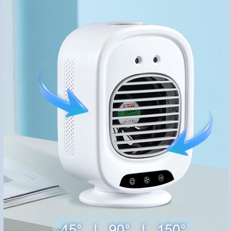 Portable Air Conditioner Humidifier, 3 Speed Settings, 2 Spray Modes, 280ML Water Tank, Cooling Fan, Ideal for Small Rooms, Hiking, Rotatable Function