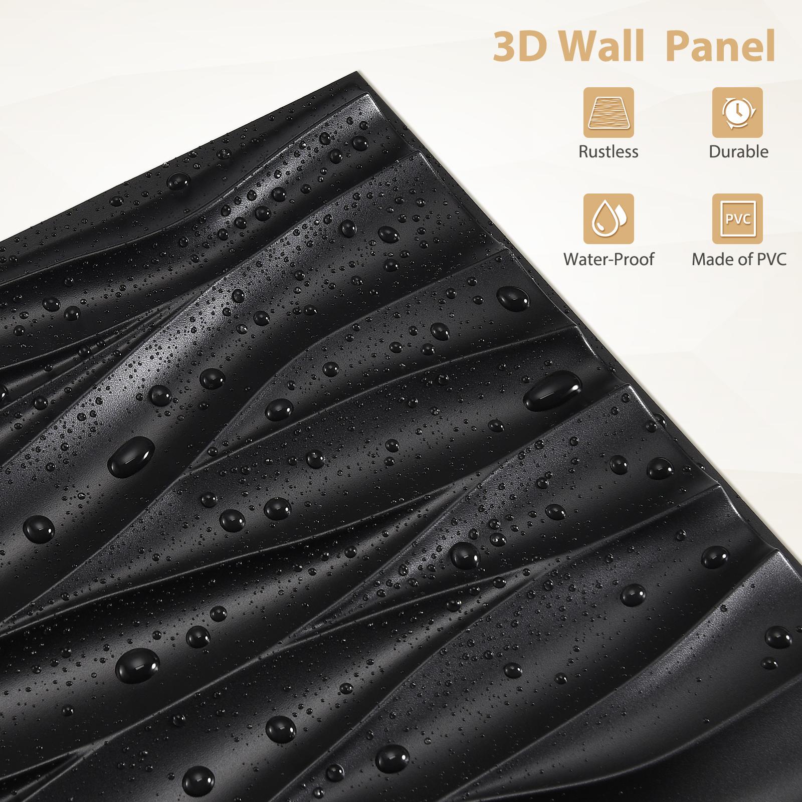 Kuujojo 20/30pcs Self Adhesive 3D PVC Wall Panels, 11.8x11.8in Diamond Wall Trim, Indoor Home Improvement Building Supplies with Tape, Self Adhesive Panels