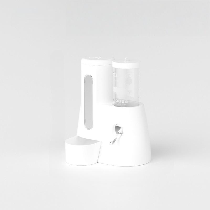 New Hamster Pet Water Bottle, Ball Rolling Drinking Device, Leak-Proof Vertical Design, Hanging Water Bottle and Food Bowl Combo, Hamster Accessories