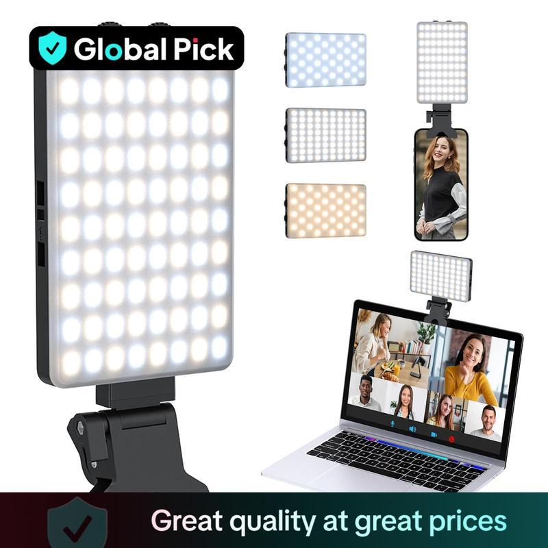 Selfie Light Clip, Adjustable Color Temperature and Brightness Fill Light, 2000mAh Rechargeable Phone Selfie Panel Light for Phone, Laptop, Makeup and Live Streaming Selfie Light Clip, Adjustable Color Temperature and Brightness Fill Light, 2000mAh Rechargeable Phone Selfie Panel Light for Phone, Laptop, Makeup and Live Streaming