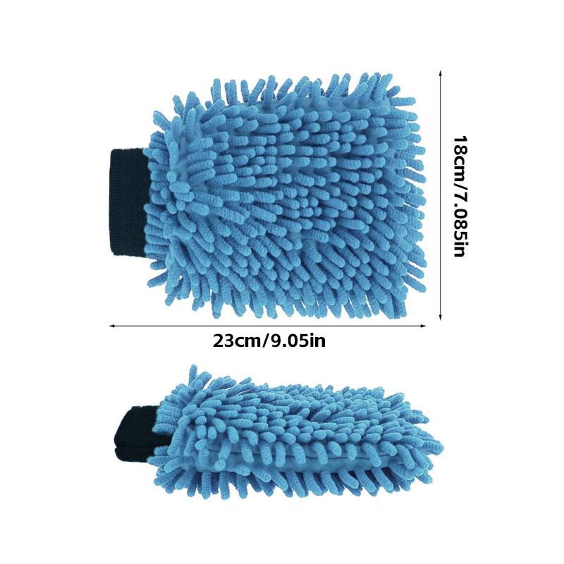 Car Cleaning Glove, Double-sided Car Wash Mitt, Thick Car Cleaning Mitt, Anti-scratch Car Cleaning Tool, Home Kitchen Plush Glove Tool