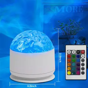 USB Powered Aurora Projector Night Light, LED Water Ripple Starry Sky Atmosphere Lamp, Remote Control Starlight Projector for Bedroom, Bedside, KTV, Parties, Holiday Decor, Ambient Mood Lighting, Novelty Galaxy Light