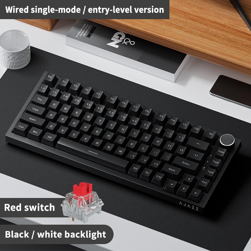 AJAZZ AK820 wired gaming mechanical keyboard is a must-have for esports gamers in the office. It comes in multiple colors and can be selected with full key hot swappable Gasket structure and metal adjustment knob. FN multimedia function is plug and play