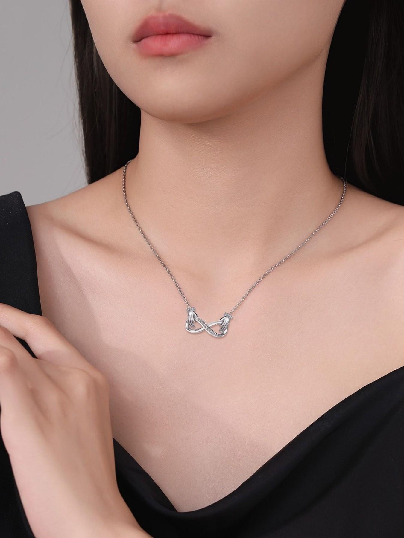 Infinite Support · Heart Glow Original premium infinity symbol necklace, stylish and versatile.Paired with a preserved rose & teddy bear gift box.Perfect mysterious gift for birthdays, Valentine’s Day, Mother’s Day and Christmas.