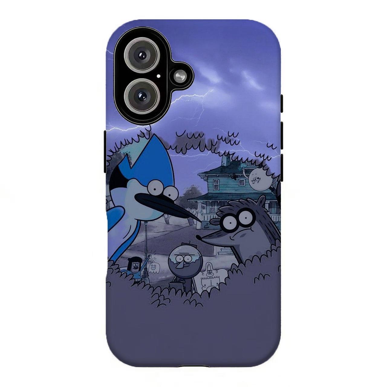 FL-R3gular Sh0w Mordecai & Rigby Retro Cartoon Phone Case,Y2K Funny Cartoon Protective Cover For iPhone 11 12 13 14 15 16 17 Air Pro Max for Samsung S26 S25 S24 S23 S22 S21 Case,Gift for her/him