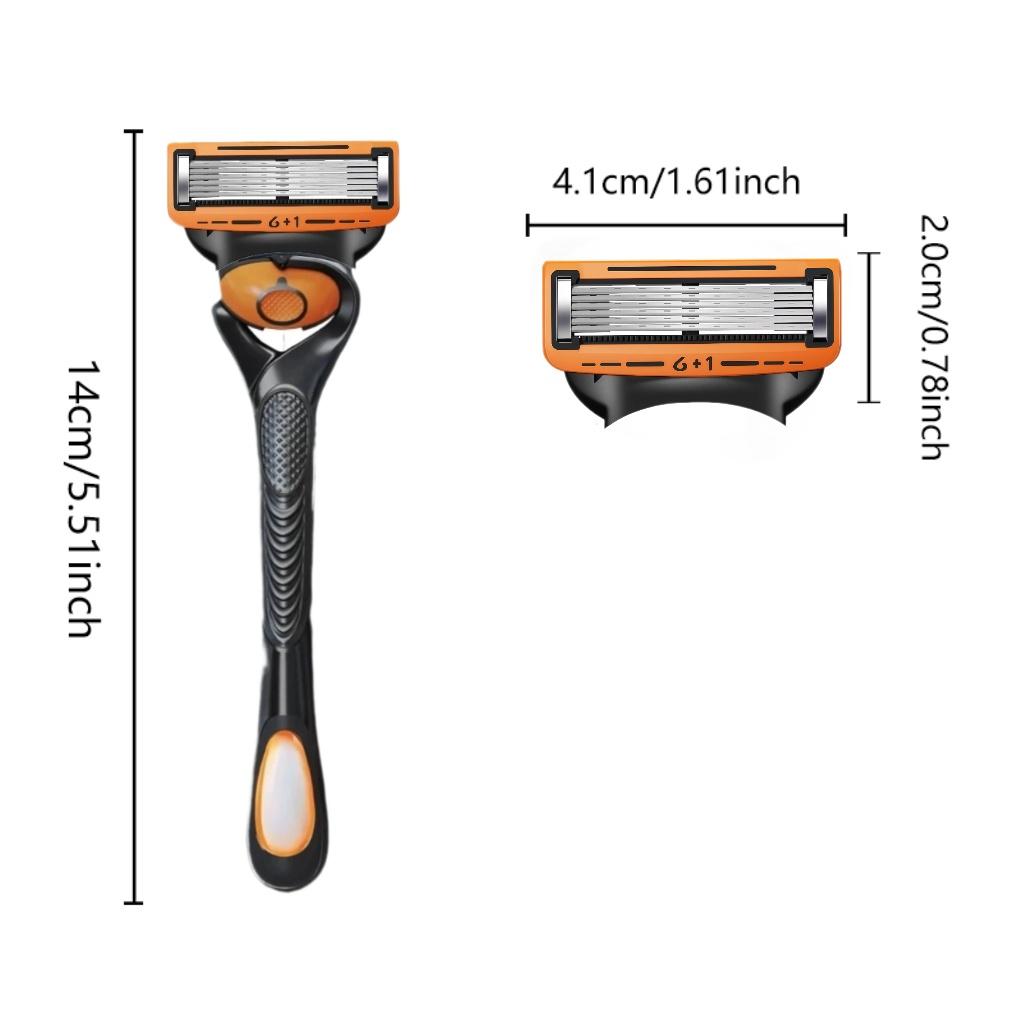 Men's Shaving Razor Set with 1 Handle and Extra Refills, Precision Trimmer, Stainless Steel Blades, Universal Fit, Sealed Packaging